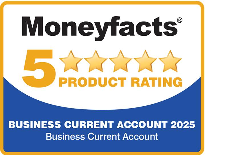Virgin Money's Business Current Account was awarded a 5 Star Product Rating by Moneyfacts in 2025